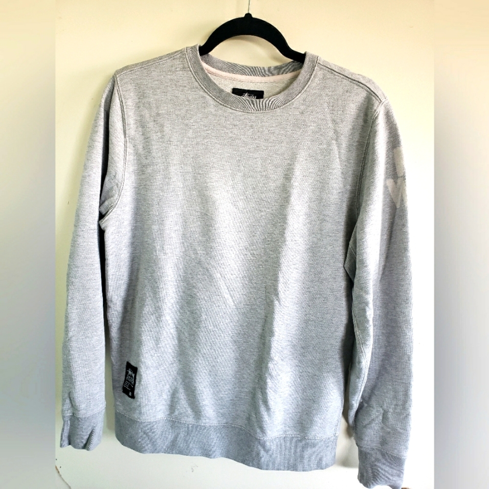 Stussy Buffalo Soldiers Gray Crewneck Sweater size M